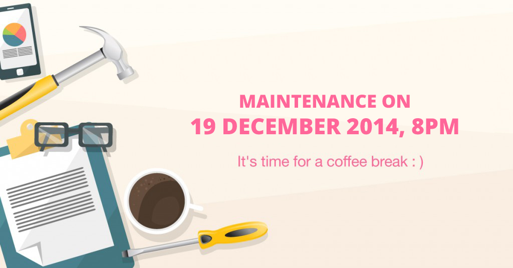 Maintenance on 19 December, 8pm